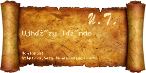 Ujházy Tünde névjegykártya